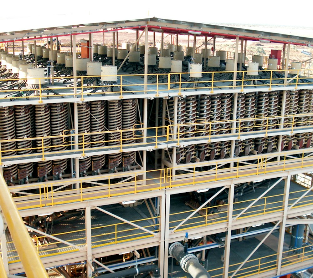 Spiral concentrator plant