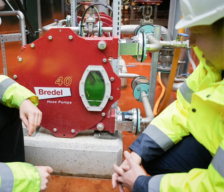 Bredel 40 hose pump installed at a mine site